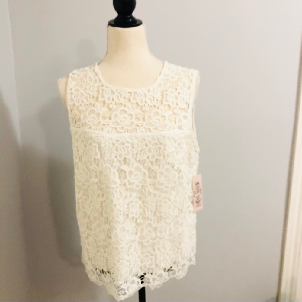 Nanette Lepore Cream Blouse L